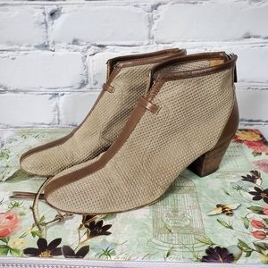 Aquatalia Brown Leather and Suede Ankle Boots